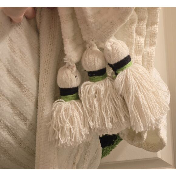 Rachel Zoe Halloween Frankenstein Decorative Throw Blanket Beige 50x70 NWT - Picture 5 of 7